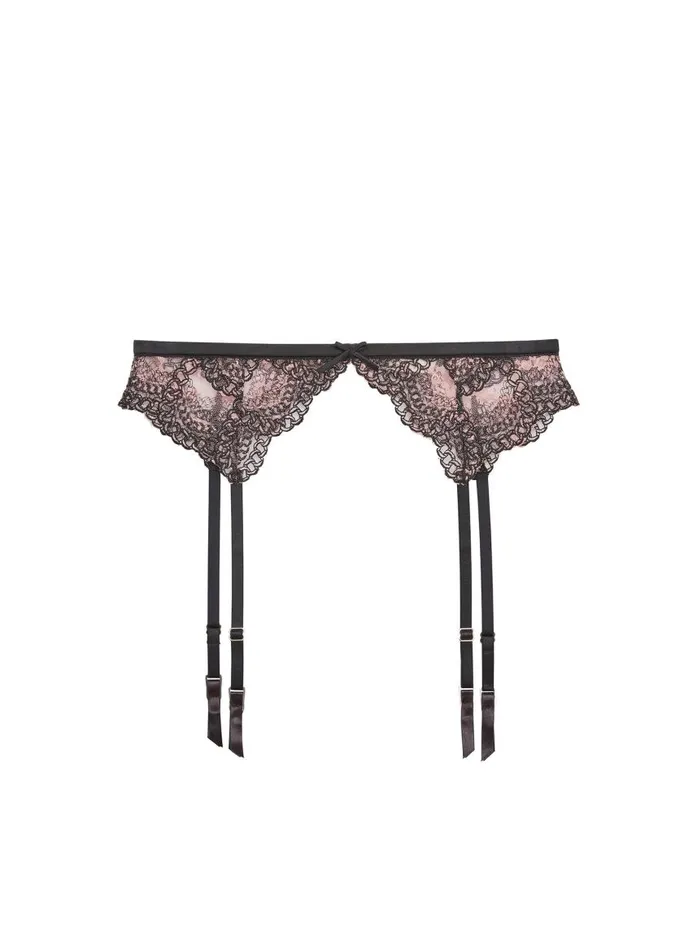 Fleur Du Mal Garters and Belts Women Chain Embroidery Garter Black Fleur Du Mal Garters and Belts Women Chain Embroidery Garter Black