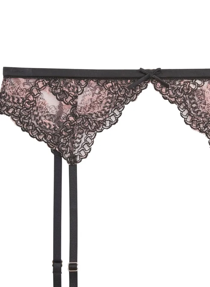 Fleur Du Mal Garters and Belts Women Chain Embroidery Garter Black Fleur Du Mal Garters and Belts Women Chain Embroidery Garter Black