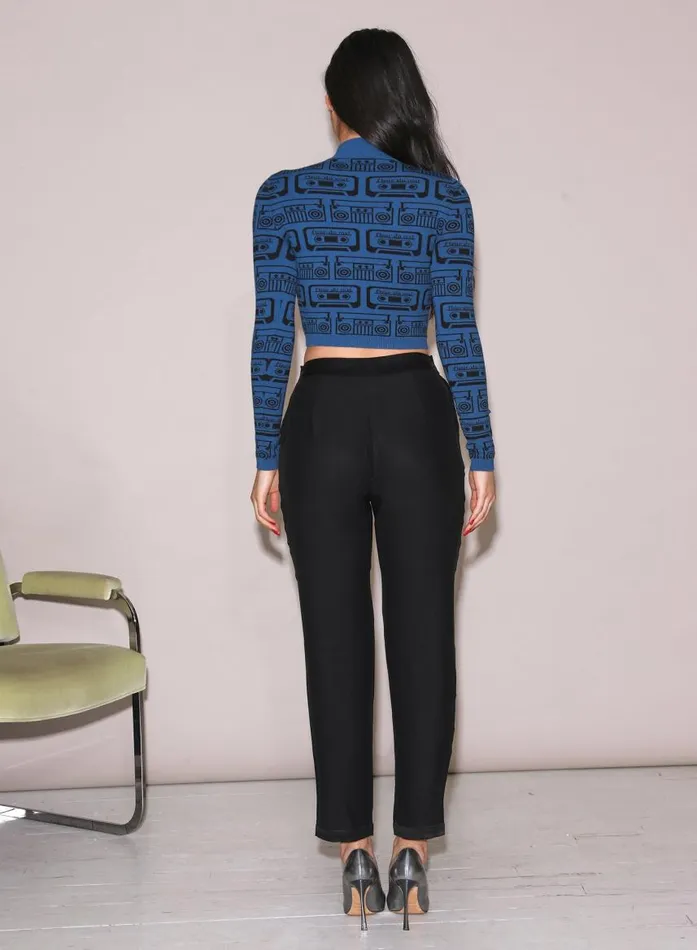 Fleur Du Mal Knitwear Women Boombox Knit Sweater Jazz Blue Fleur Du Mal Knitwear Women Boombox Knit Sweater Jazz Blue