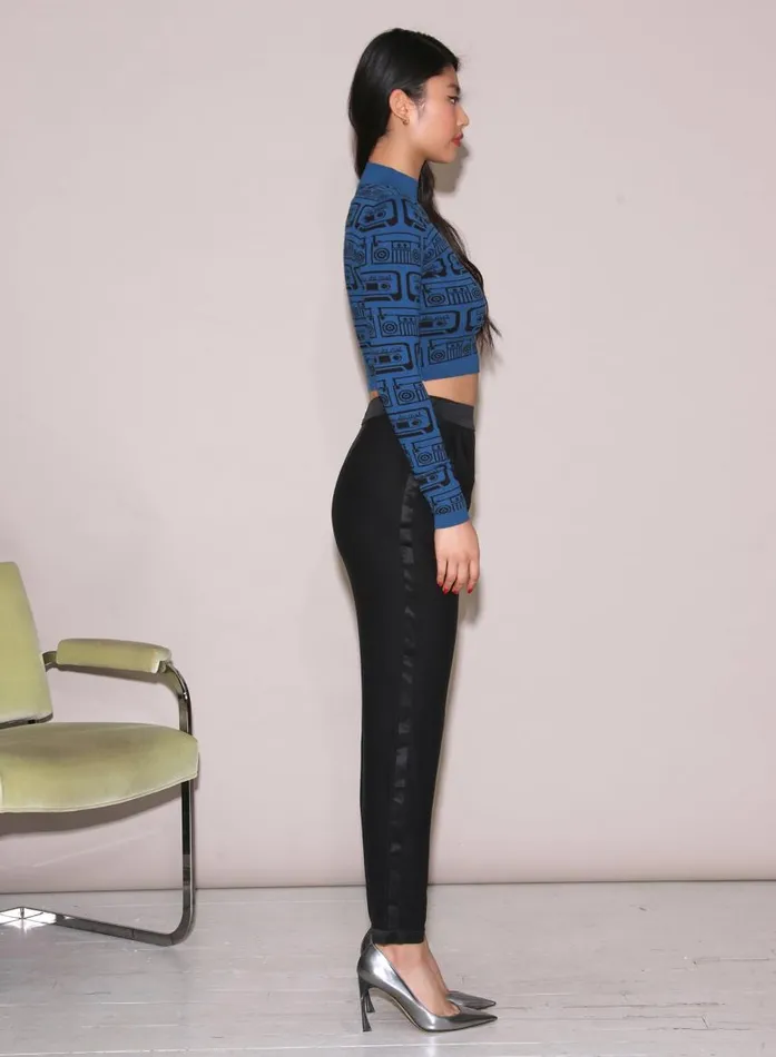 Fleur Du Mal Knitwear Women Boombox Knit Sweater Jazz Blue Fleur Du Mal Knitwear Women Boombox Knit Sweater Jazz Blue