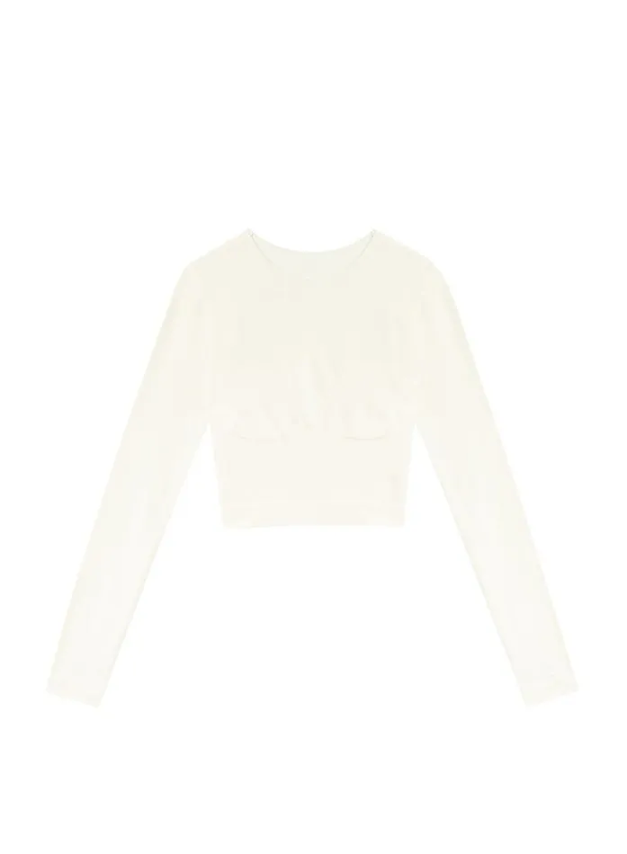 Fleur Du Mal Loungewear Women Le Body Seamless Long Sleeve Top Ivory Fleur Du Mal Loungewear Women Le Body Seamless Long Sleeve Top Ivory