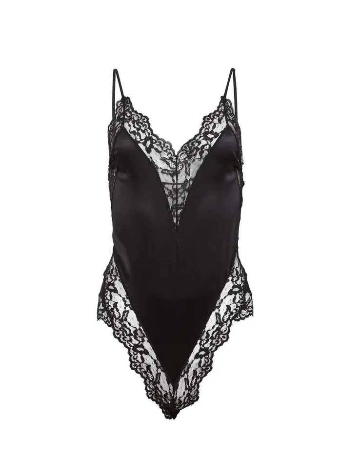 Fleur Du Mal Loungewear Women Venus Lace Teddy Black Fleur Du Mal Loungewear Women Venus Lace Teddy Black