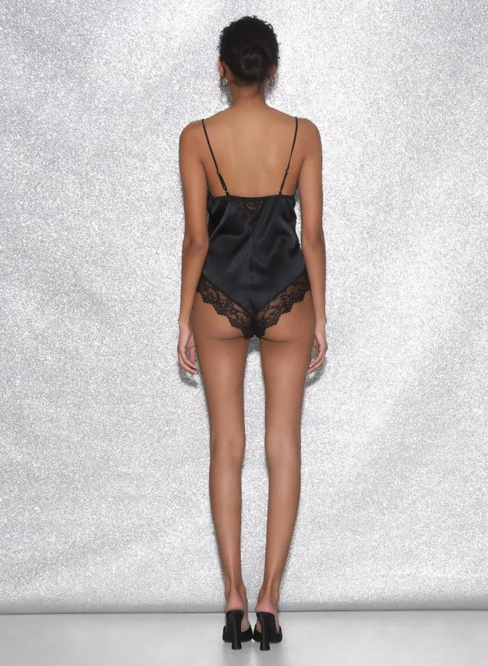 Fleur Du Mal Loungewear Women Venus Lace Teddy Black Fleur Du Mal Loungewear Women Venus Lace Teddy Black