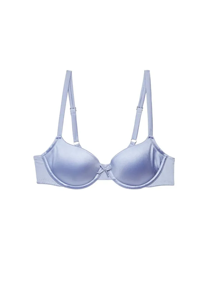 Fleur Du Mal Pleasure Women Seamless Luxe Balconette Bra Denim Blue Fleur Du Mal Pleasure Women Seamless Luxe Balconette Bra Denim Blue