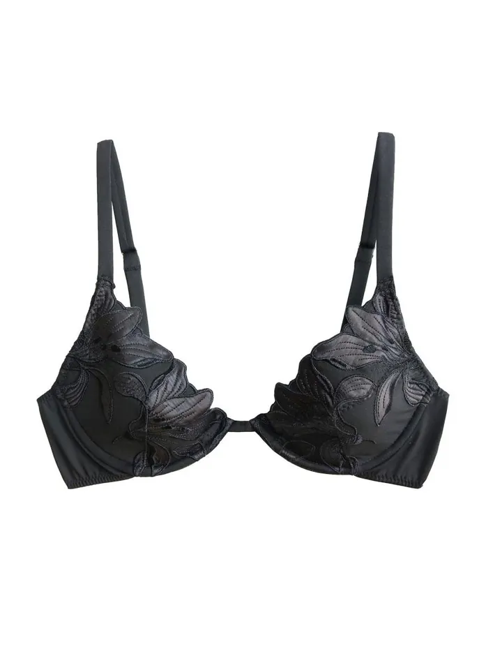 Fleur Du Mal Swim Women Lily Cup Sized Bikini Top Black Fleur Du Mal Swim Women Lily Cup Sized Bikini Top Black