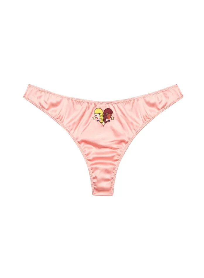 Fleur Du Mal Thongs Women Gemini Zodiac Thong Gemini