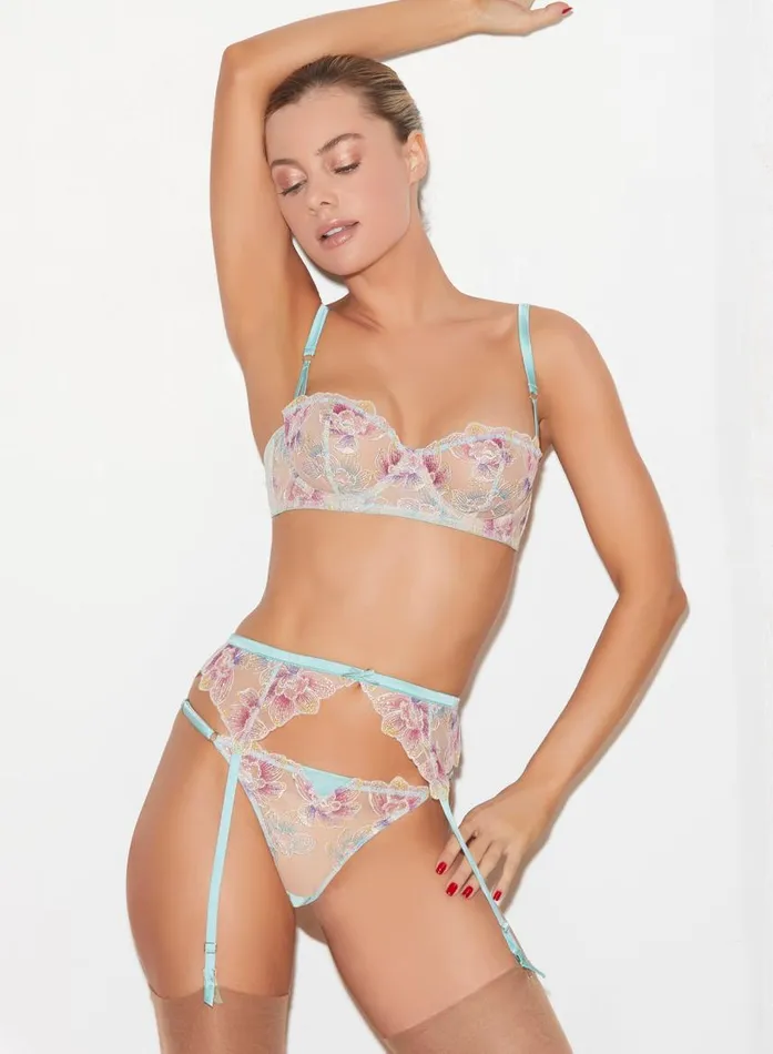 Fleur Du Mal Underwire Bras Women Pixie Embroidery Balconette Bra Fresh Mint Fleur Du Mal Underwire Bras Women Pixie Embroidery Balconette Bra Fresh Mint