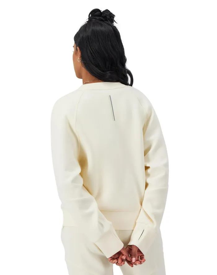 Flex Crewneck Sweater Debossed C Logo Natural Women Champion Hoodies and Sweatshirts