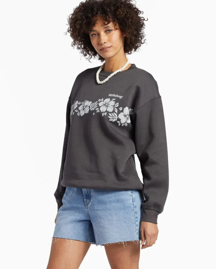 Forget Me Not Sweatshirt Off Black Women Billabong Sweatshirts and Fleece