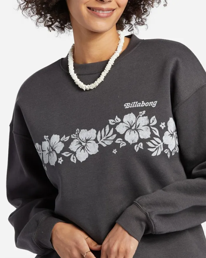 Forget Me Not Sweatshirt Off Black Women Billabong Sweatshirts and Fleece