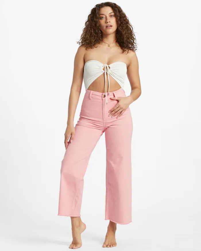 Free Fall HighWaist Pants Flamingo Women Billabong Denim