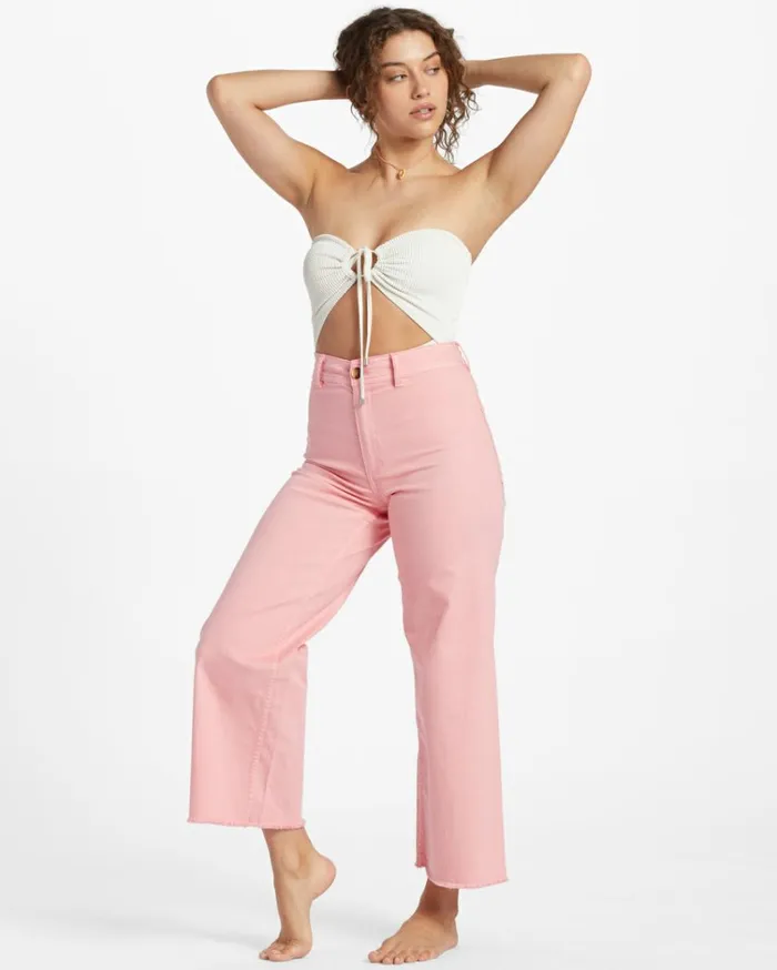 Free Fall HighWaist Pants Flamingo Women Billabong Denim