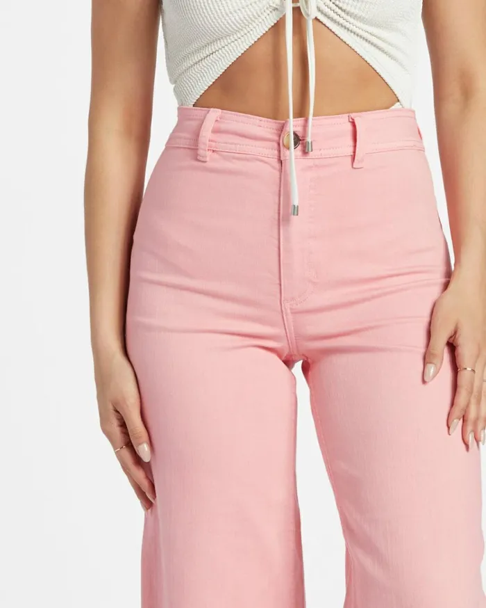 Free Fall HighWaist Pants Flamingo Women Billabong Denim
