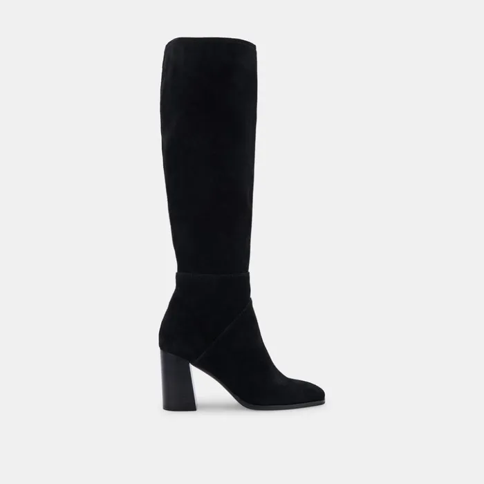 Fynn Boots Black Suede Women Dolce Vita Boots and Booties