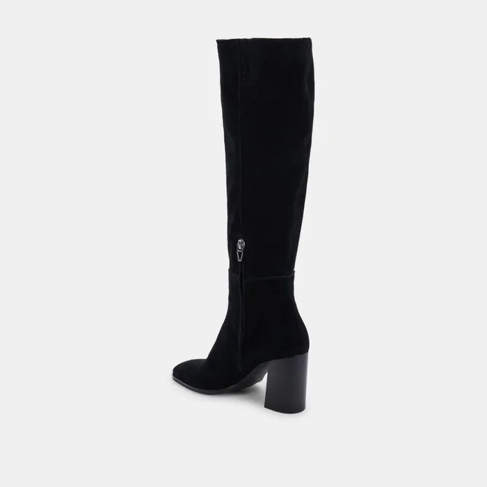 Fynn Boots Black Suede Women Dolce Vita Boots and Booties