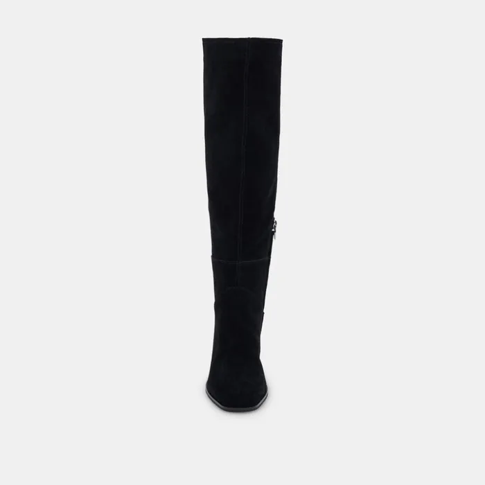 Fynn Boots Black Suede Women Dolce Vita Boots and Booties