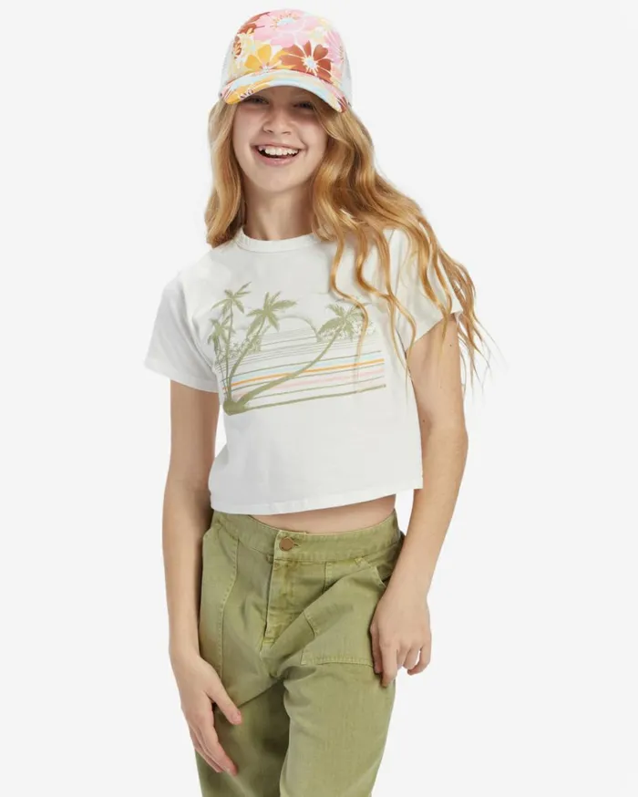 Girl039s Horizon Stripe TShirt Salt Crystal Kids Billabong Girls039 Tops and Tees