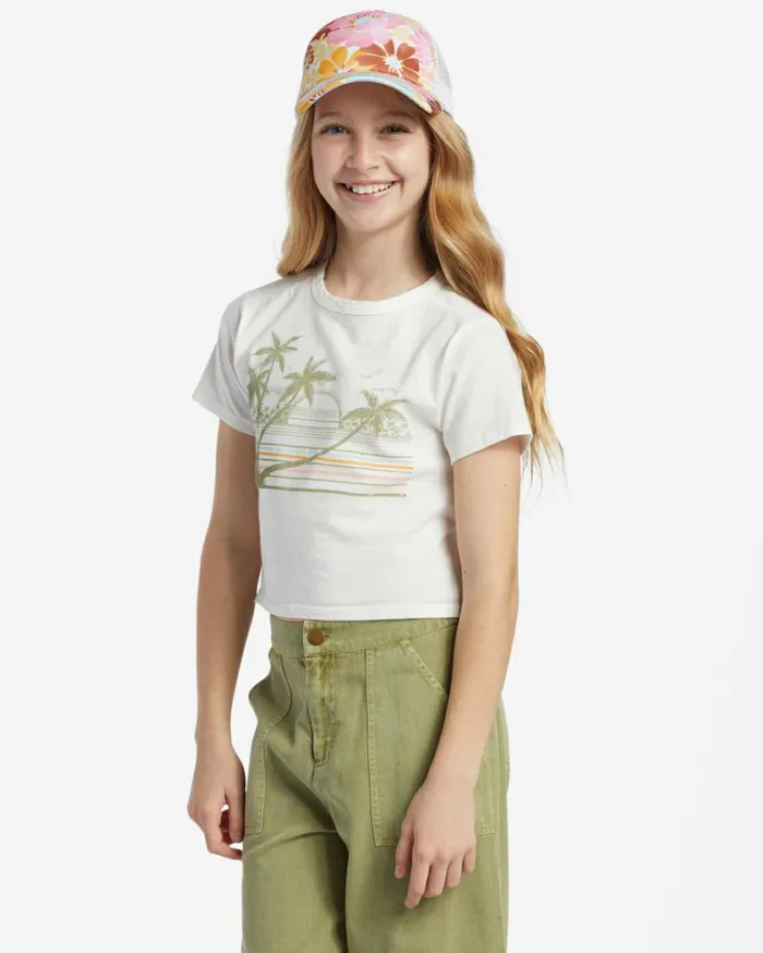 Girl039s Horizon Stripe TShirt Salt Crystal Kids Billabong Girls039 Tops and Tees