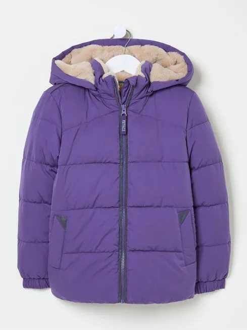 Girls Fatface Coats and Jackets Everly Purple Padded Jacket