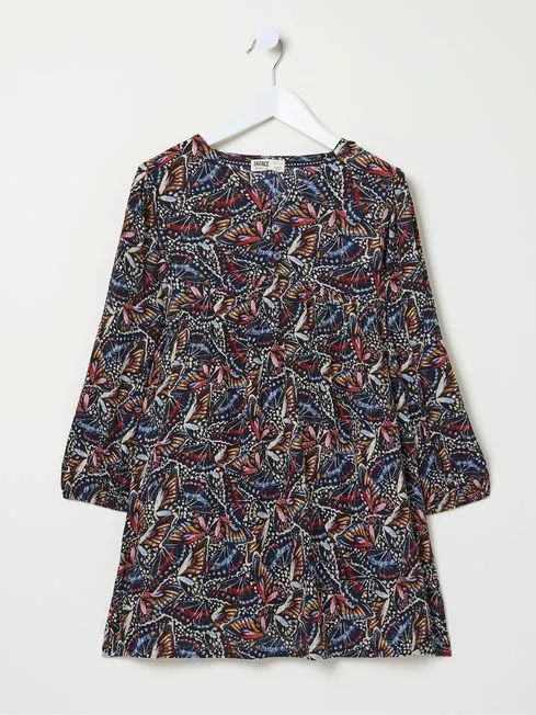 Girls Fatface Dresses Lily Blue Butterfly Dress