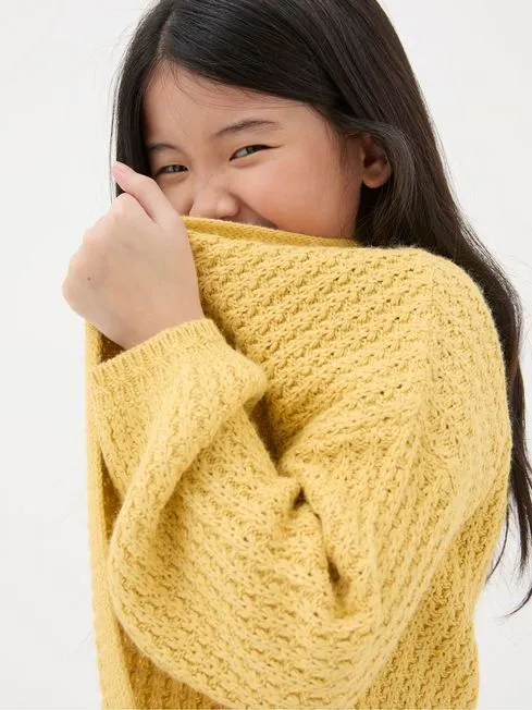 Girls Fatface Sweaters and Cardigans Anna Yellow Cardigan Girls Fatface Sweaters and Cardigans Anna Yellow Cardigan