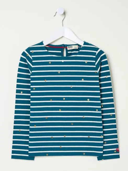 Girls Fatface Tops and TShirts Blue Star Breton TShirt Girls Fatface Tops and TShirts Blue Star Breton TShirt