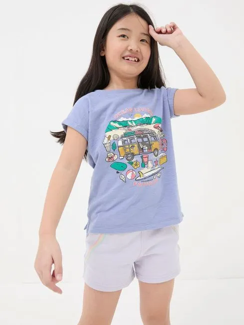 Girls Fatface Tops and TShirts Blue VW Graphic TShirt