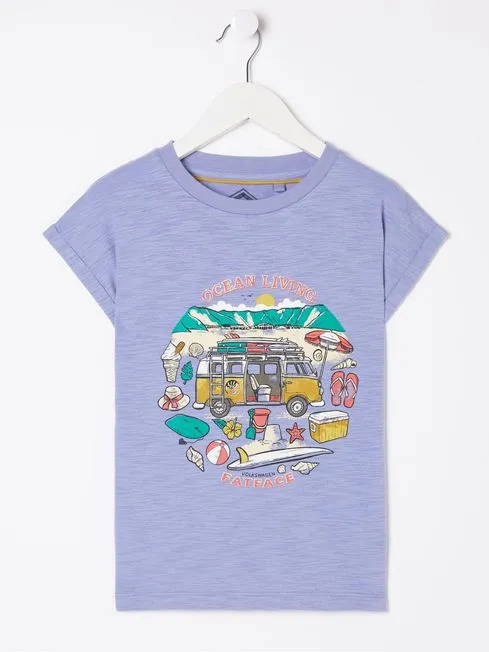 Girls Fatface Tops and TShirts Blue VW Graphic TShirt