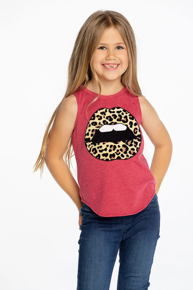 Girls Leopard Lips Tops Chaser Brand Girls Leopard Lips Tops Chaser Brand