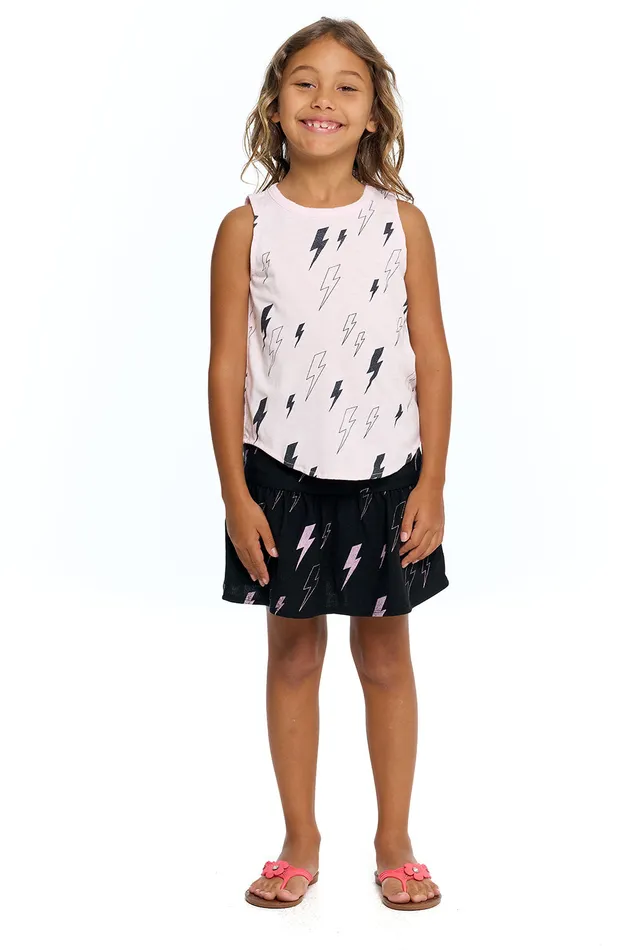 Glitter Bolt Skort Girls Bottoms Chaser Brand Glitter Bolt Skort Girls Bottoms Chaser Brand