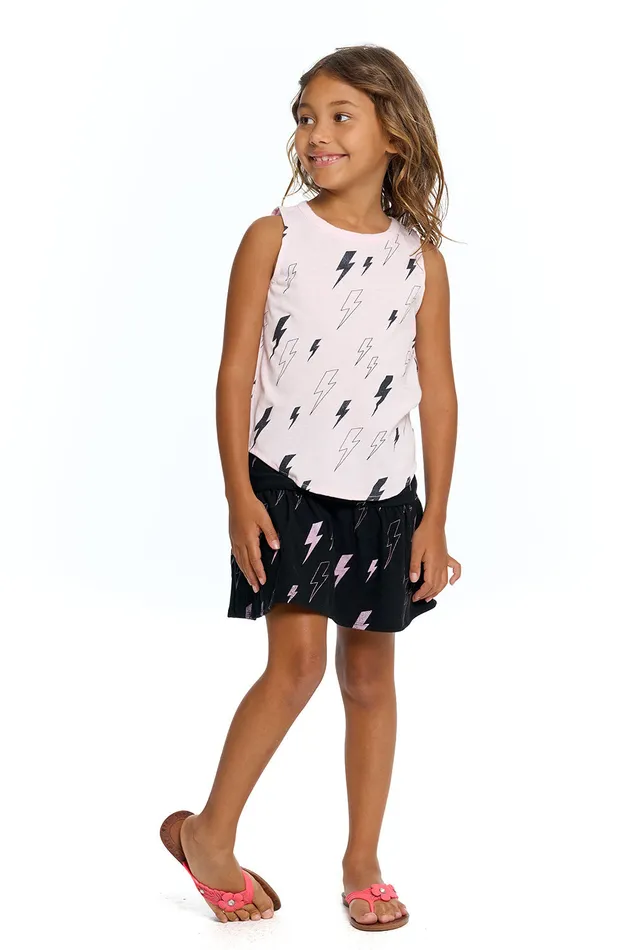 Glitter Bolt Skort Girls Bottoms Chaser Brand Glitter Bolt Skort Girls Bottoms Chaser Brand