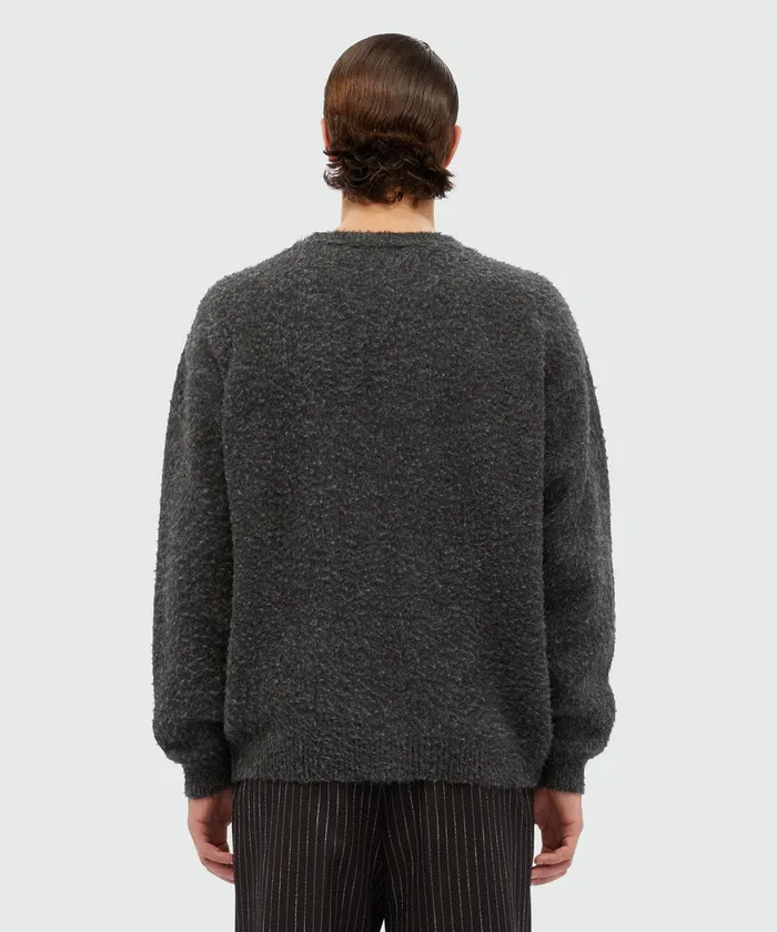 Gray Wool Sweater Men MSGM Knitwear