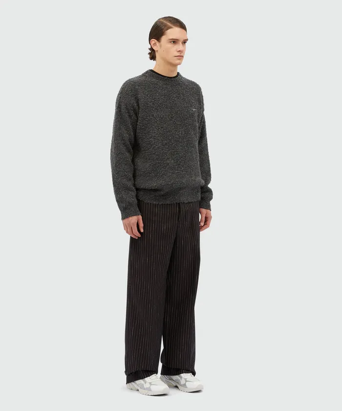 Gray Wool Sweater Men MSGM Knitwear