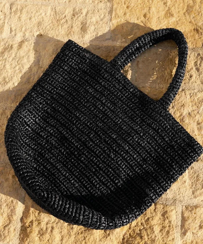 Handbags and Clutches Women Jenni Kayne Woven Raffia Tote Black