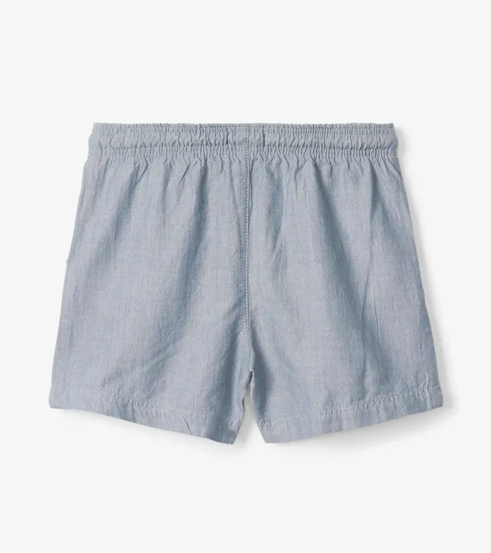 Hatley Baby and Toddler Boys Chambray Pull On Shorts Baby and Toddler Bottoms