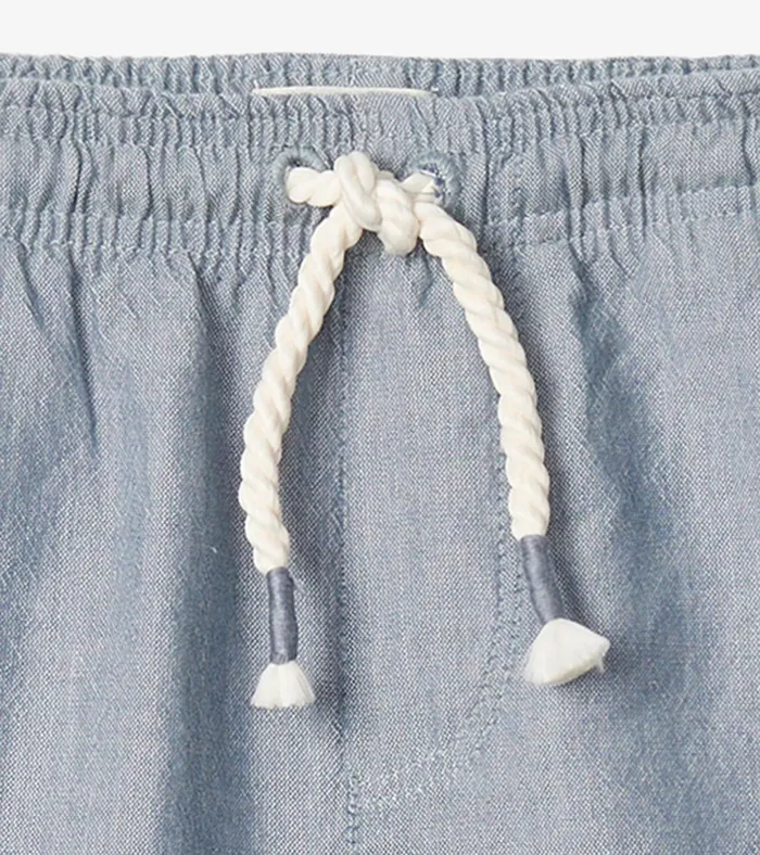 Hatley Baby and Toddler Boys Chambray Pull On Shorts Baby and Toddler Bottoms