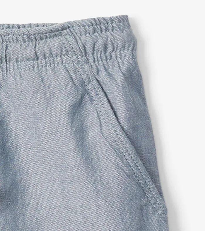 Hatley Baby and Toddler Boys Chambray Pull On Shorts Baby and Toddler Bottoms