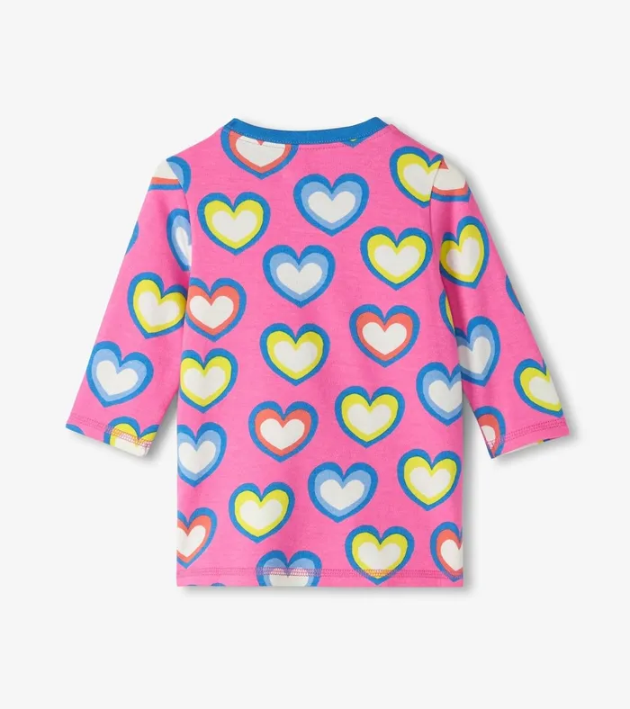 Hatley Baby and Toddler Girls Big Groovy Heart Terry Dress Baby and Toddler Dresses