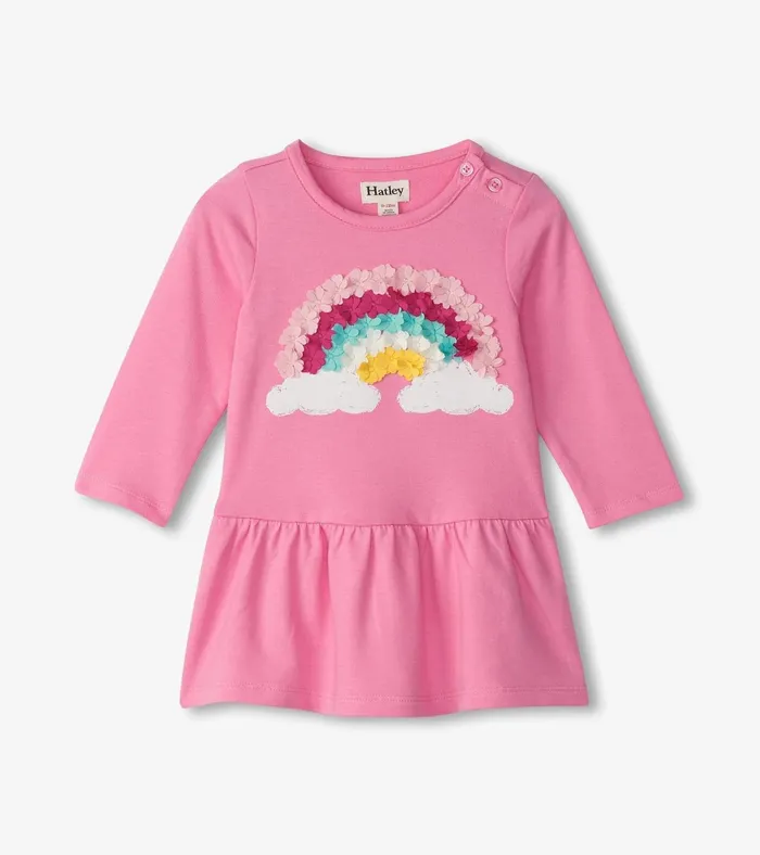 Hatley Baby and Toddler Girls Rainbow Cloud Flounce Skirt Dress Baby and Toddler Dresses