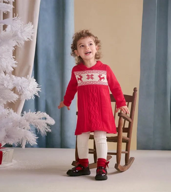 Hatley Baby and Toddler Holiday Cable Knit Sweater Dress Baby and Toddler Dresses