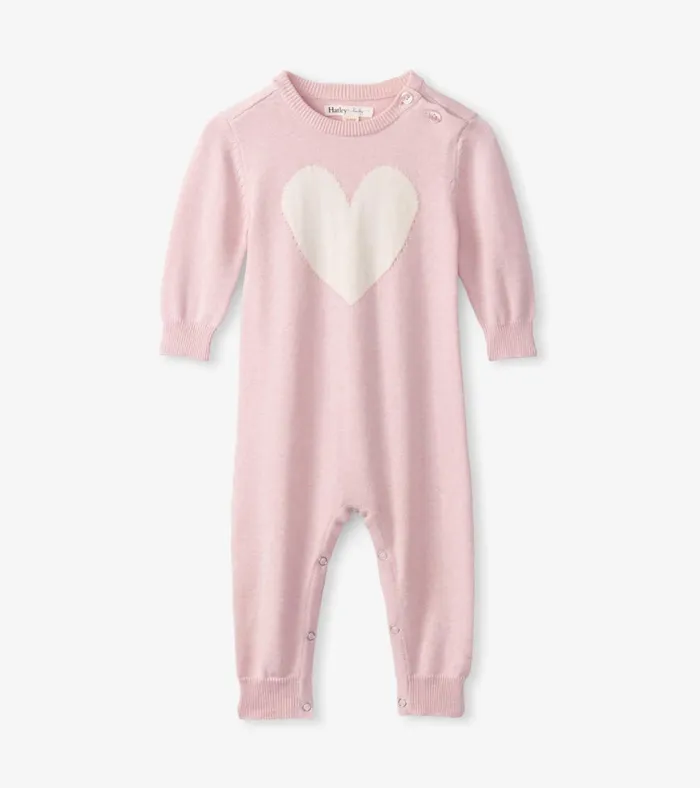 Hatley Baby Big Heart Sweater Onesie Baby and Toddler Sweaters