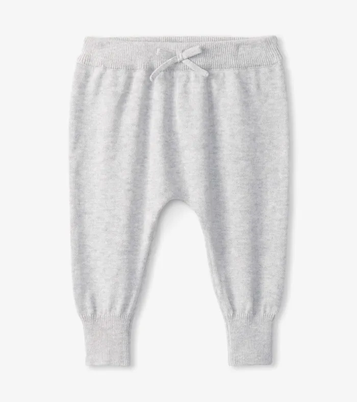 Hatley Baby Grey Melange Pull On Sweater Pants Baby and Toddler Bottoms