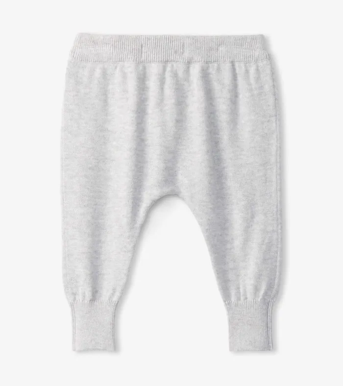 Hatley Baby Grey Melange Pull On Sweater Pants Baby and Toddler Bottoms