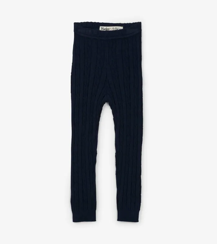 Hatley Baby Navy Cable Knit Leggings Baby and Toddler Bottoms