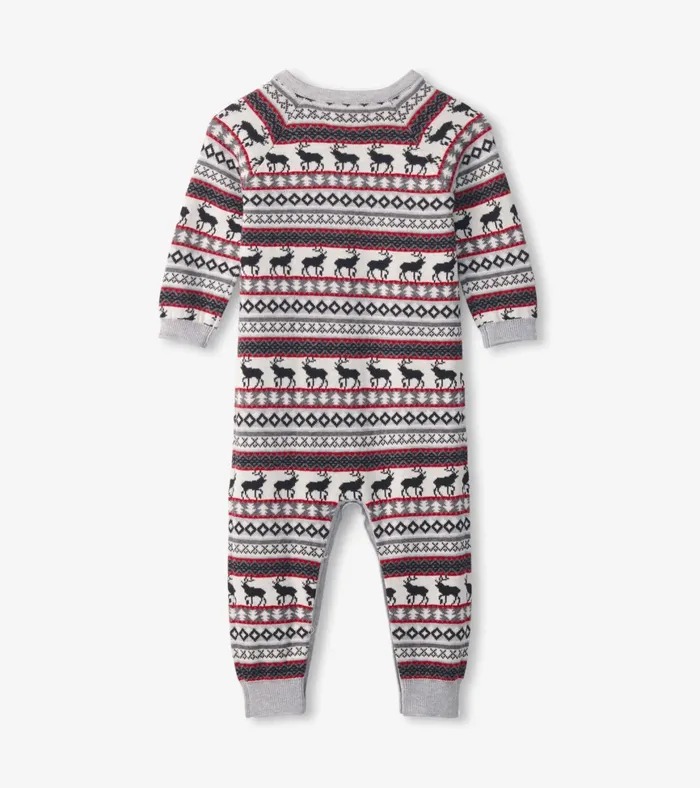 Hatley Baby Stag Fairisle Sweater Onesie Baby and Toddler Sweaters