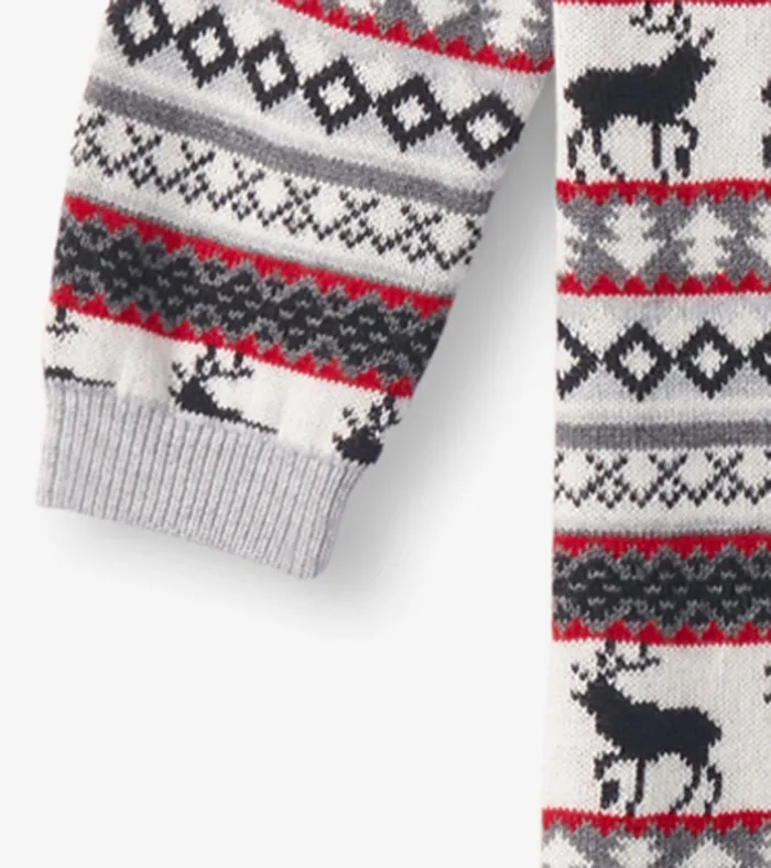 Hatley Baby Stag Fairisle Sweater Onesie Baby and Toddler Sweaters
