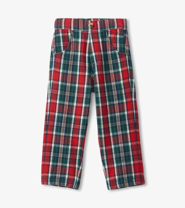 Hatley Christmas Plaid Straight Leg Pants Baby and Toddler Bottoms