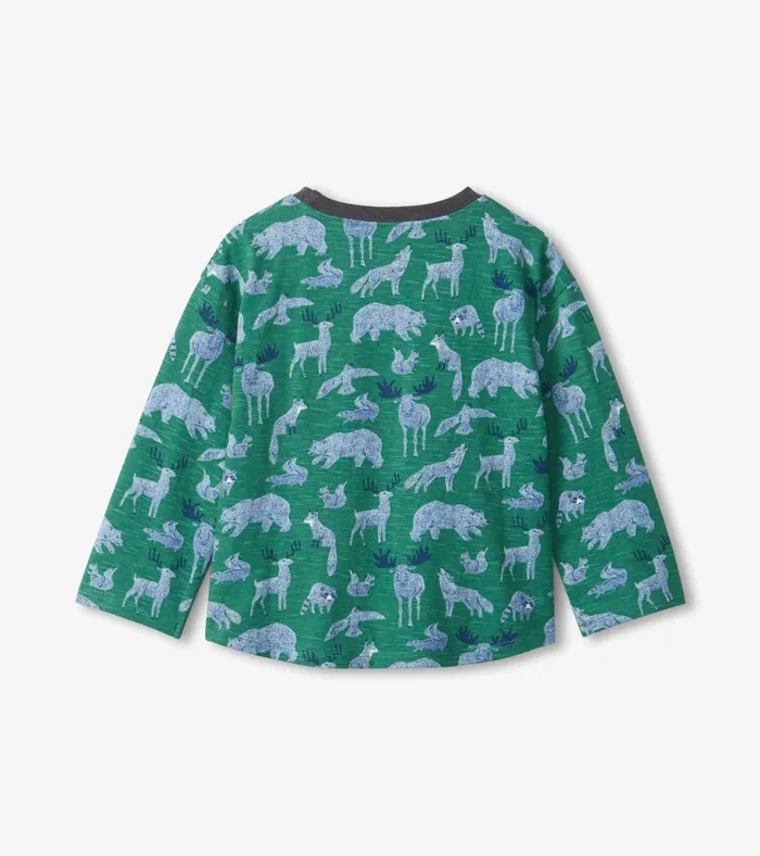 Hatley Forest Animals Long Sleeve TShirt Baby and Toddler Tops