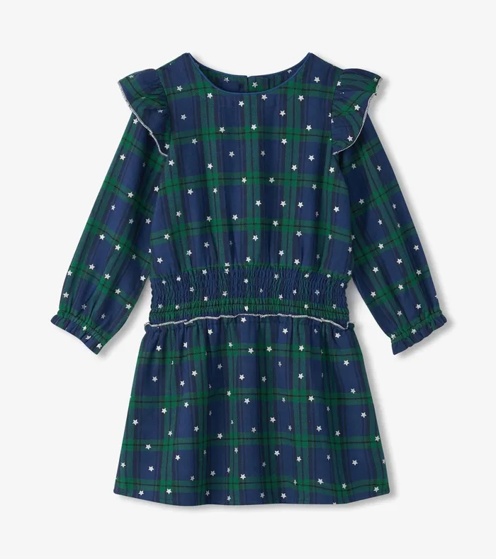 Hatley Girls Blackwatch Plaid Smocked Waist Dress Girls Dresses