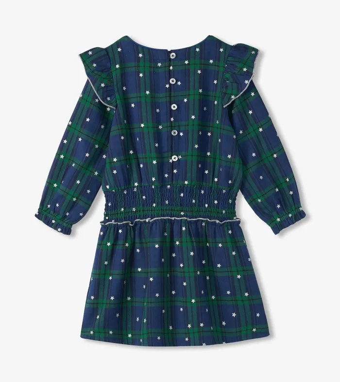 Hatley Girls Blackwatch Plaid Smocked Waist Dress Girls Dresses